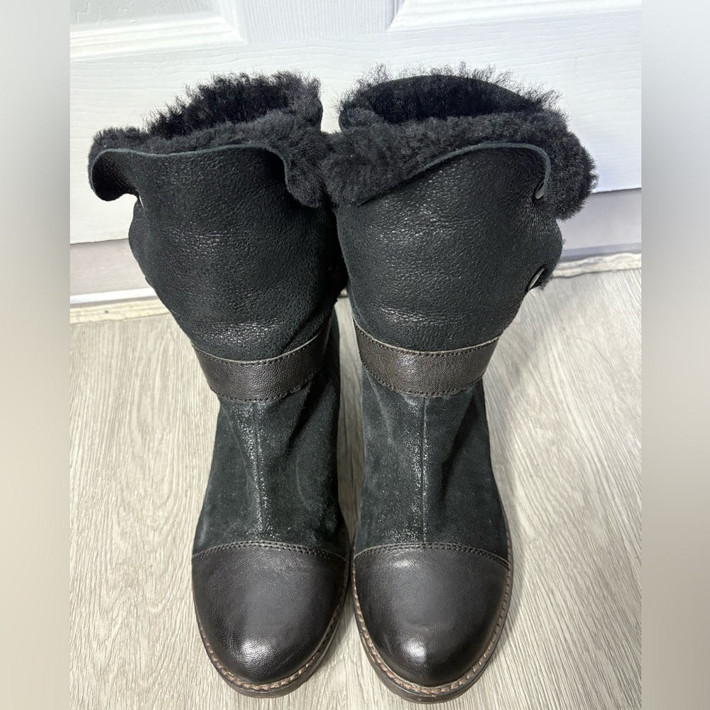 Matt Bernson Black and Dark Brown Winter Boots